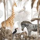 Close-up of the Jungle Jive – Sepia wallpaper mural
