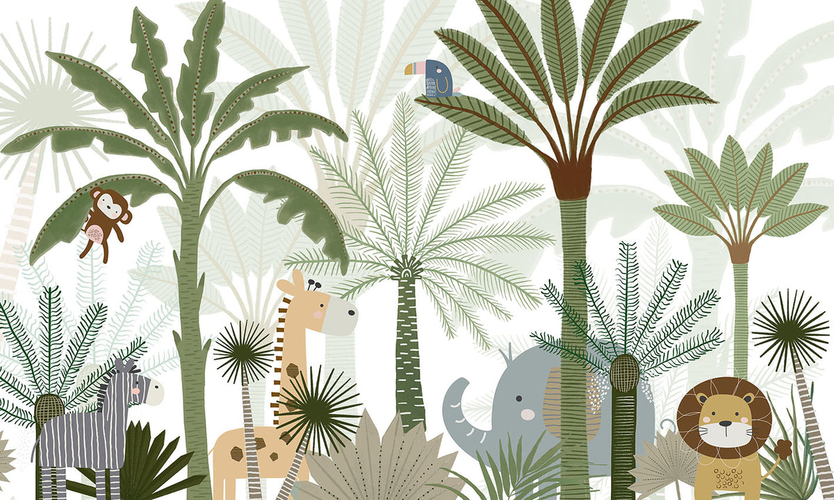 Jungle Joy wallpaper mural by Oliver Robins