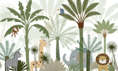Jungle Joy wallpaper mural by Oliver Robins
