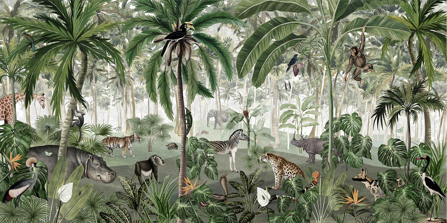 Jungle Lookbook wallpaper mural by Kikki Belle