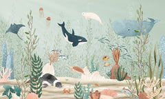 Kelp Forest wallpaper mural by Oliver Robins
