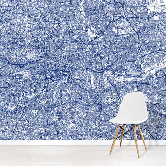 OS Landranger Map Wallpaper | Blue