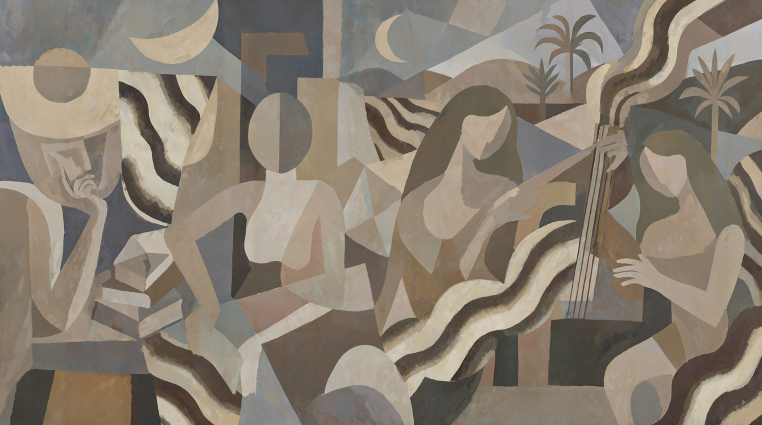 Lunar Drift wallpaper mural by Grigory Gladarev