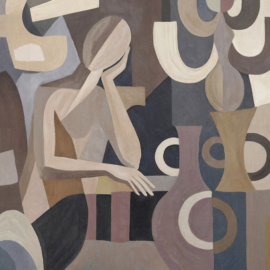Close-up of the Lunar Silence wallpaper mural by Grigory Gladarev