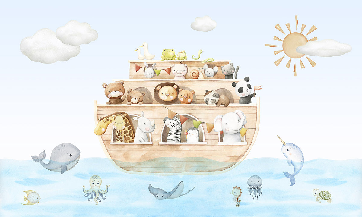 Noah’s Journey wallpaper mural by Oliver Robins