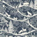 Close-up of the Nordic Nature – Blue White wallpaper mural by Oliver Robins