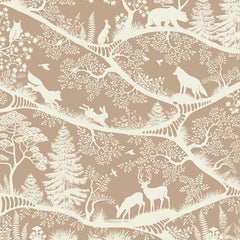 Close-up of the Nordic Nature – Brown White wallpaper mural by Oliver Robins