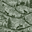 Close-up of the Nordic Nature – Green Green wallpaper mural by Oliver Robins