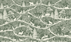 Nordic Nature – Green White wallpaper mural by Oliver Robins