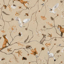 Close-up of the Playful Forest – Beige wallpaper mural