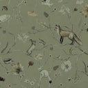 Close-up of the Playful Forest – Monochrome Green wallpaper mural