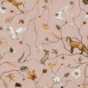 Close-up of the Playful Forest – Pink wallpaper mural