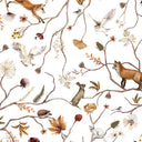 Close-up of the Playful Forest wallpaper mural