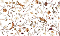 Playful Forest wallpaper mural by Kikki Belle