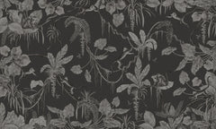 Playful Monkeys – Monochrome Black wallpaper mural by Kikki Belle
