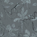 Close-up of the Playful Monkeys – Monochrome Blue wallpaper mural