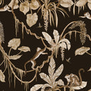 Close-up of the Playful Monkeys – Vintage Black wallpaper mural