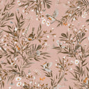 Close-up of the Playful Robins – Vintage Pink wallpaper mural