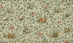 Playful Woods – Green wallpaper mural by Kikki Belle