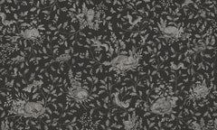 Playful Woods – Monochrome Black wallpaper mural by Kikki Belle