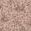 Close-up of the Playful Woods – Monochrome Pink wallpaper mural