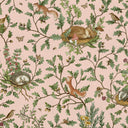 Close-up of the Playful Woods – Pink wallpaper mural