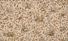 Playful Woods – Vintage Beige wallpaper mural by Kikki Belle