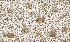 Playful Woods – Vintage White wallpaper mural by Kikki Belle