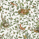 Close-up of the Playful Woods – White wallpaper mural