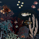 Close-up of the Roaring Reef – Blue wallpaper mural