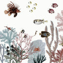Close-up of the Roaring Reef – White wallpaper mural