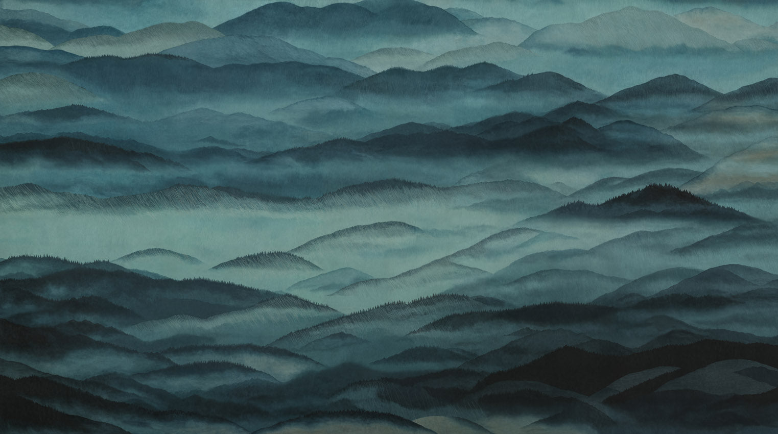 Roerich Hills wallpaper mural by Grigory Gladarev