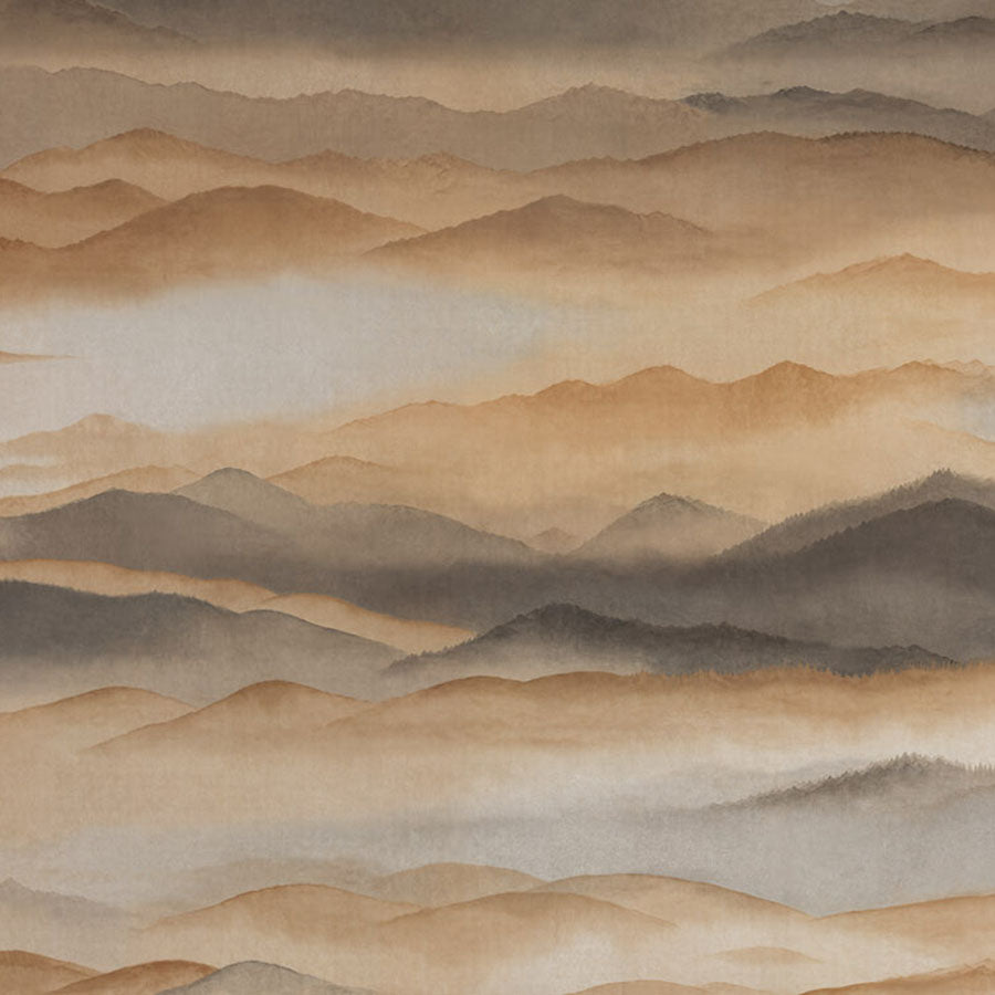 Close-up of the Roerich Silence wallpaper mural by Grigory Gladarev