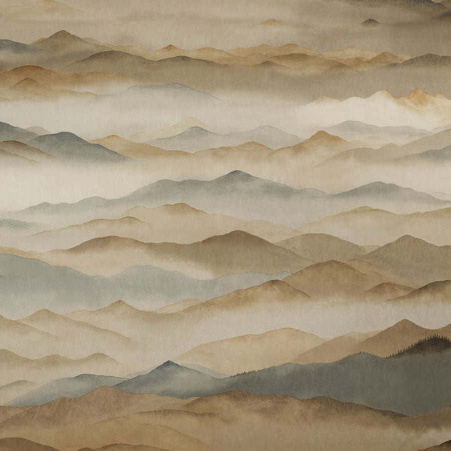 Close-up of the Roerich Twilight wallpaper mural by Grigory Gladarev