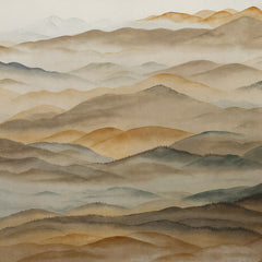 Close-up of the Roerich Valley wallpaper mural by Grigory Gladarev