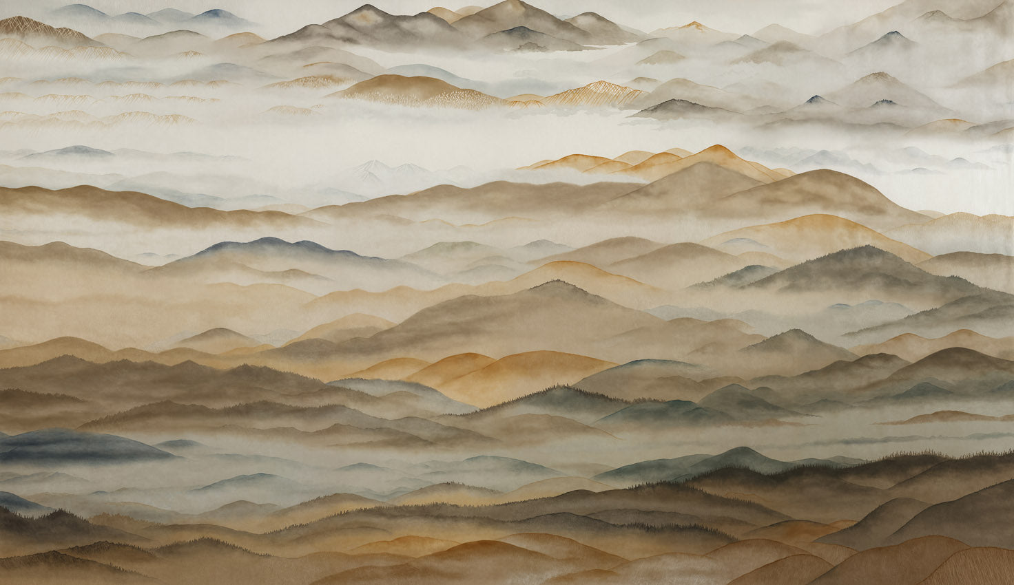 Roerich Valley wallpaper mural by Grigory Gladarev