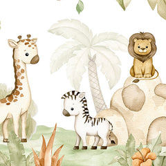 Close-up of the Savannah Joy wallpaper mural by Oliver Robins