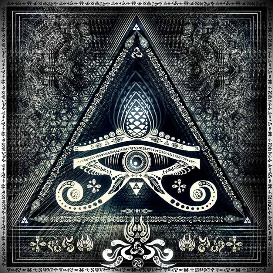 Singular Sight sacred geometry eye wallpaper mural by Hakan Hisim