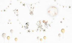 Sleeping Moon wallpaper mural by Oliver Robins