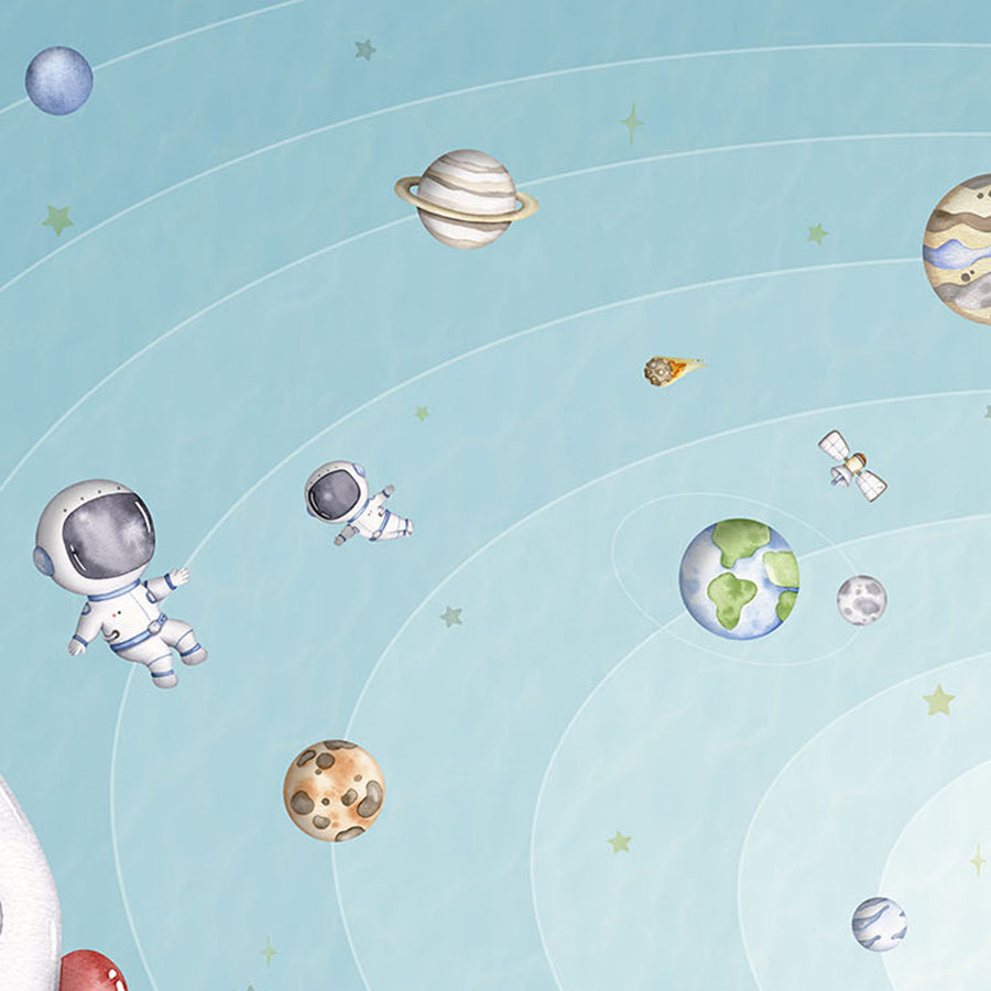 Close-up of the Space Joy – Light wallpaper mural by Oliver Robins