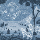 Close-up of the Spirit Night – Blue wallpaper mural by Oliver Robins