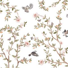Close-up of the Summer Roses wallpaper mural