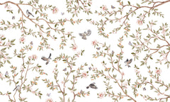 Summer Roses wallpaper mural by Kikki Belle