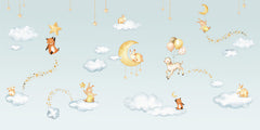 Sweet Dreams – Blue wallpaper mural by Oliver Robins