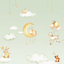 Close-up of the Sweet Dreams – Green wallpaper mural by Oliver Robins