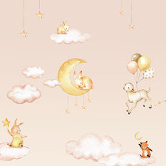Close-up of the Sweet Dreams – Pink wallpaper mural by Oliver Robins