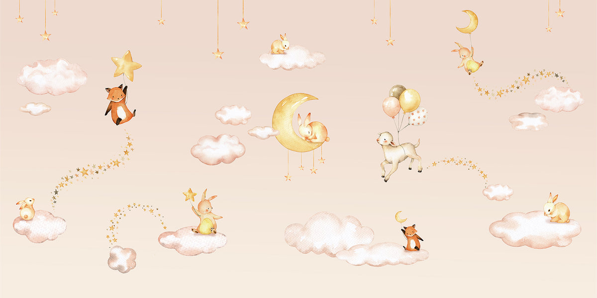 Sweet Dreams – Pink wallpaper mural by Oliver Robins