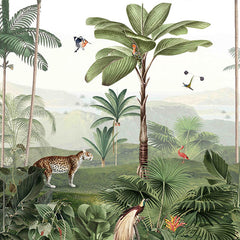Close-up of the Thrilling Tropics wallpaper mural