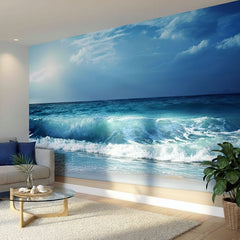 Tidal Light wallpaper mural square swatch showing pattern detail
