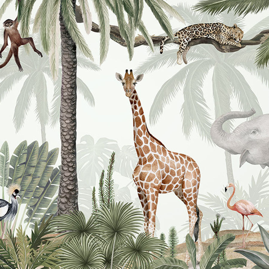 Close-up of the Tropical Jive wallpaper mural